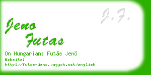 jeno futas business card