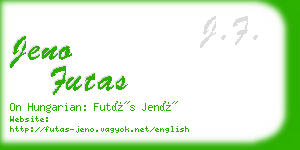 jeno futas business card